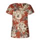 thumbnail image 5 of Fiudx Ofertas Flash Del Día Blusa Holgada de Manga Corta con Cuello Redondo Informal Estampada a La Moda para Mujer, 5 of 5