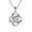 White Gold, variant on Cate & Chloe Nyssa 18k White Gold Plated Flower Pendant Necklace with Swarovski Crystals for Women