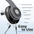 thumbnail image 4 of iJoy Auriculares Bluetooth sobre la oreja, inalámbricos y con cable, plegables, micrófono integrado, FM, ranura para tarjeta micro SD - (verde) adultos, niños, hombres y mujeres, 4 of 5