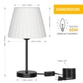 thumbnail image 5 of Modern Classic Table Lamp Set Of 2 Beside Nightstand Bedroom Livingroom Office Lamps, 5 of 5