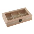 thumbnail image 1 of Caja organizadora de té de madera, 4/6/8 compartimentos 22x13x5cm 6 secciones, 1 of 9