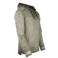 thumbnail image 4 of ZIMEGO Men's Long Sleeve Vintage Garment Wash Color Dyed Pullover Hooded Henley Shirt, 4 of 6