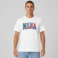 thumbnail image 2 of Patriotic MAMA Stars and Stripes Graphic T-Shirt, Unisex Classic Fit, Cotton or Cotton-Poly by Color, 180 GSM, 2 of 6