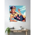 thumbnail image 2 of Retro Nurse Pin Up Poster Wall Art, Modern Wall Decor, 30x30 UNFRAMED, 2 of 3