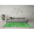thumbnail image 3 of Ahgly Company Indoor Square Oriental Emerald Green Industrial Area Rugs, 8' Square, 3 of 4