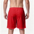 thumbnail image 7 of Fabrcox Men's Mesh Basketball Shorts Quick Dry Casual Mens Shorts Breathable Elastic Waist Summer Outdoor Sports Gym Shorts for Men with Pockets Red XXL, 7 of 7