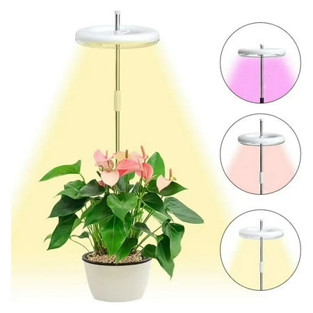 

Grow Lights for Indoor Plants Full Spectrum LED Plant Grow Light Height Adjustable Grow Lamp 3 Colors Halo US Plug