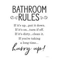 thumbnail image 2 of Lettered And Lined 19x24 Gold Ornate Wood Framed with Double Matting Museum Art Print Titled - Bathroom Rules, 2 of 4