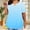A04 Light Blue, variant on Plus Size Tops Womens Clothes Short Sleeve V Neck T Shirts Summer Trendy Loose Fit Tees Dressy Casual Blouses Oversized Tunic Tops Ropa Mujer Ofertas En Women