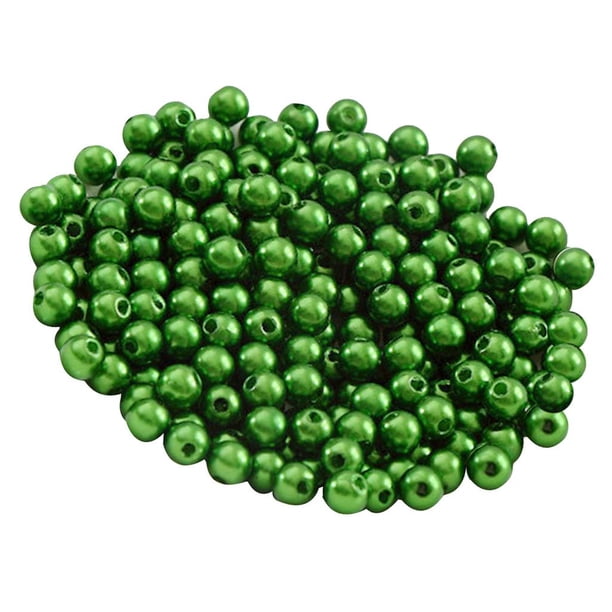 Perlas de Imitación de Perlas Sunnimix 500 Unids 6 mm Espaciador Bricolaje Artesanía Verde Oscuro