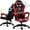 Red, variant on Ergonomic Gaming Chair, Brochao Gaming Chair with Speaker & LED Lights, Computer Racing Chair for Adults, PU Leather Office Chair with Footrest Lumbar Support Headrest, Red with Light