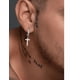 thumbnail image 2 of Par De Aretes De Cruz Para Hombre Pendientes Colgantes Xtellar Color Plateado, 2 of 4