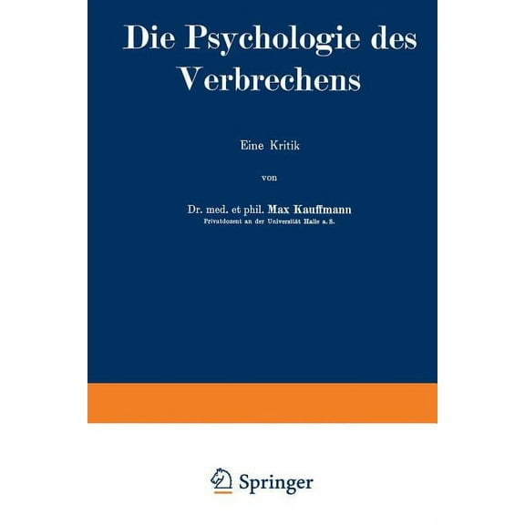 Die Psychologie Des Verbrechens, (Paperback)