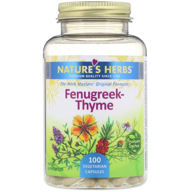 Nature's Life Fenugreek Thyme 250 mg Herbal Supplement Immune System