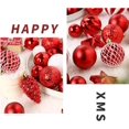 thumbnail image 3 of Lumiparty 65 pcs Christmas Ball Ornaments Set, Shatterproof Xmas Balls Decorative Hanging Ornaments, Tree Ornaments Assorted Set with Hooks for Xmas Tree Holiday Wreath Garland Swag Decor, Red, 3 of 7