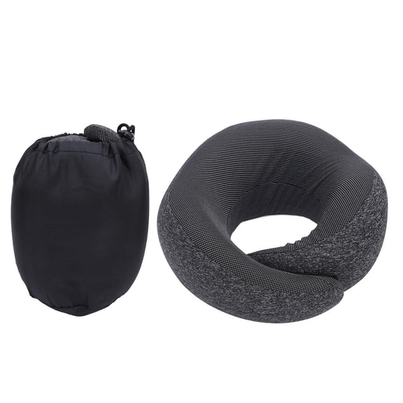 LAZIOEGR Ultra‑Light U‑Shaped Memory Foam Neck Pillow – Ergonomic Support for Office, Car, Airplane & Travel, Gray