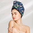 thumbnail image 5 of Xecao Dinosaur Print Hair Towel, Hair Turbans for Wet Hair, Drying Hair Wrap for Curly Hair Women,Coral Velvet Dry Hair Cap,Dry Hair Hat, 5 of 6