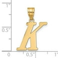 thumbnail image 4 of 14k Yellow Gold Slanted Design Letter K Initial Charm Pendant, 4 of 4