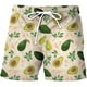 thumbnail image 2 of Pantalones cortos de baño con estampado de frutas 3D para hombre, Shorts de playa hawaianos de secado rápido, vacaciones, aguacate, Verano Fivean unisex, 2 of 2
