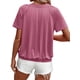 thumbnail image 3 of Camisetas Casuales de Verano para Mujer, Camisetas de Corta con Cuello en V, Camisetas Rojas S, 3 of 7