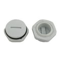 thumbnail image 3 of Unique Bargains 10pcs GLW-M22 Nylon Threaded Cable Gland Cap Round Screw-in Cover Gray w Washer, 3 of 3