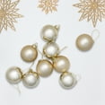thumbnail image 3 of Northlight 2-Finish Glass Christmas Ball Ornaments - 2.5" (60mm) - Champagne Gold - 9ct, 3 of 8