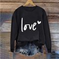 thumbnail image 2 of Erwazi Women Valentine's Day Pullover Sweatshirts Love Heart Print Tops Long Sleeve Crewneck Shirts Fashion Loose Holiday Sweatshirt, 2 of 4