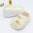 thumbnail image 2 of Newborn Baby Girl Princess Star Net Yarn Bowknot Soft Sole Cloth Crib Shoes Infant Wedding Dress Flat Shoes 0-18 Months, 2 of 9
