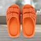 thumbnail image 3 of de zapatillas de verano, sandalias planas de EVA, antideslizantes, impermeables, cómodas, suaves, con , zapatillas de , Naranja 39 Naranja 39 Yinane Zapatillas de verano, 3 of 7