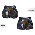 thumbnail image 3 of Sikiie Astronaut Print Workout Shorts Women Scrunch Butt Gym Shorts Seamless High Waist Tummy Control Yoga Biker Athletic Shorts, 3 of 5
