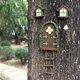 thumbnail image 2 of Escultura de puerta de hadas para decoración de jardín con ventanas luminosas, 2 of 2