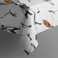 thumbnail image 4 of Halloween Dancing Skeletons and Pumpkins Rectangle Tablecloth 60"x120",Waterproof Polyester Rectangle Table Cloth, Wipeable Spillproof Polyester Tablecloth for Dining, Camping, Indoor and Outdoor, 4 of 6