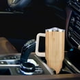 thumbnail image 4 of Bamboo Tumbler Bamboo Patterned Tumbler Vacuum Insulated 40oz Tumbler with Handle, 4 of 5