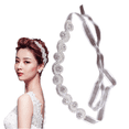 thumbnail image 1 of Sparkling Crystal Rhinestone Bridal Headband, Handcrafted Satin Ribbon for Weddings, Evenings, Proms & Pageants, 1 of 5