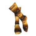 thumbnail image 4 of KLL Sunflower Sunset Rainfall Print Cool Socks Men's Women's Crew Socks Funny Crazy Novelty Stockings, 4 of 8