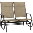thumbnail image 1 of Outsunny Banc à Bascule d'Extérieur, Balançoire de Jardin pour 2 Personnes, Brun, 1 of 10