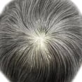 thumbnail image 4 of LYRICALHAIR Toupee for Men Hairpiece Indian Human Hair Replacement System Full Poly Hair Units for Man PU Injected Male Wig Hair Prosthesis, 4 of 6