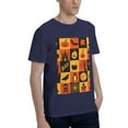 thumbnail image 2 of Bingfone Halloween Banner Symbols Men'S Loose Fit Short-Sleeve Pocket T-Shirt, 2 of 7