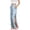 Blue, variant on Women’s Floral Print Side Velcro Closure Pants for Post Surgery Recovery Comfortable Loose Fit Elastic Waistband Design