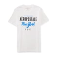 thumbnail image 1 of Aeropostale - Camiseta gráfica para hombre con texto original de la marca, color blanco, extra pequeña, 1 of 1