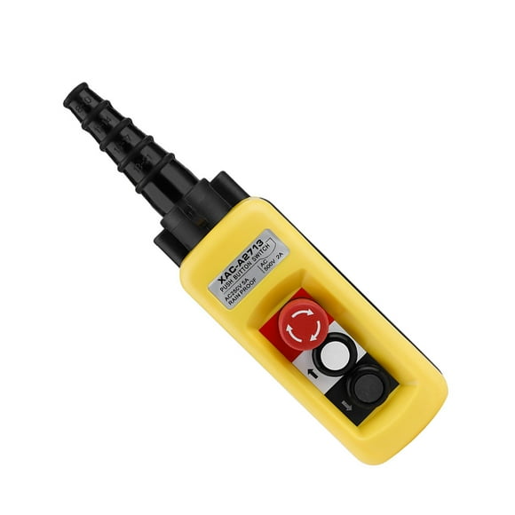 EBTOOLS Crane Chain Hoist Push Button Switch Lifting Pendant Controller with Emergency Stop Friday Industrial Xaca2713 Light Switch