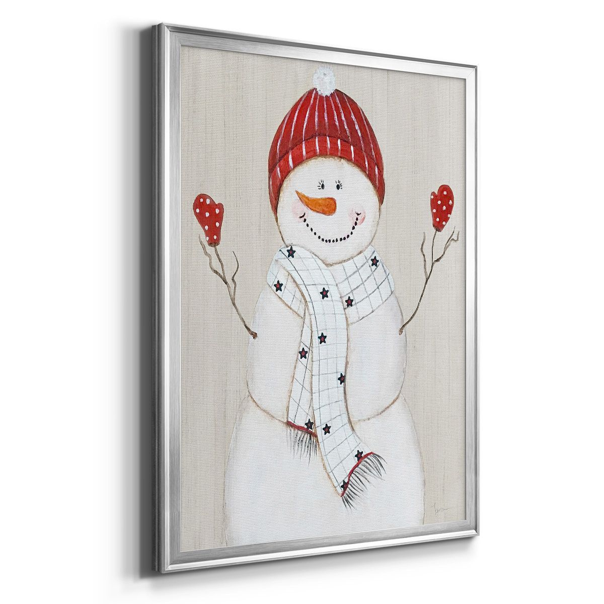 Festive Snowman III Premium Classic Framed Print - Ready to Hang