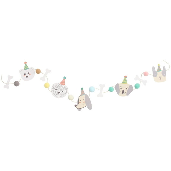 Masteelf 1 Set of Pet Birthday Party Hanging Banner Party Background Wall Hanging Decor