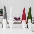thumbnail image 4 of 1 suministros de decoración de Navidad roja, conjunto de botella de vino de muñeca de anciano sin rostro, bolsa de regalo de bolsa de vino de decoración de Navidad, 4 of 5