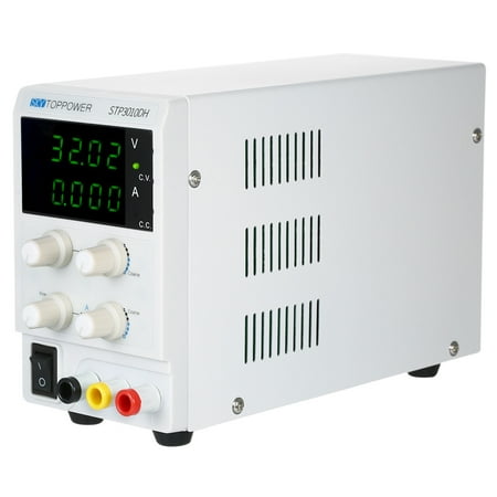 4 Digit Led Display SKY TOPPOWER Regulated DC Power Supply Switching Power 4 Digits Display LED 0-30V 0-10A High Precision Adjustable Mini Power Supply AC 110V ()