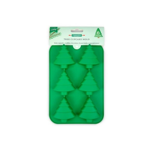 Hand Stand Kitchen 6030533 Winter Wonderland Holiday Tree Cupcake Mold Silicone