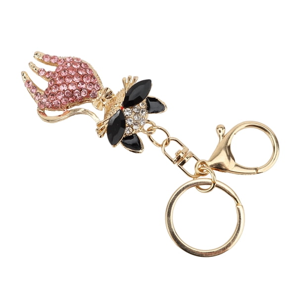 Llavero Con Diamantes De Imitación Con Forma De Gato, Mochila Ostentosa, Llavero, Billetera, Dije Para Mujeres Y Niñas Con Cristales Transparentes, aleación De Zinc