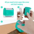 thumbnail image 6 of Identify Theft Protection Confidential ID Guard Wide Roller Stamp Set, Refillable Guard Your ID Privacy Confidential Data Wide Security Stamp Roller with 3 Ink Refills, Green, 6 of 6