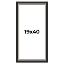 19x40 Frame Black Real Wood Picture Frame Width 2.25 Inches | Interior Frame Depth 0.5 Inches |