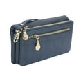 thumbnail image 1 of Woman Long PU Wallet Storage Handbag Wallet for Lady Woman Female (Blue), 1 of 8